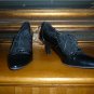 Black NICKLES Leather/Suede Lace Up Boot Shoes, Sz. 9