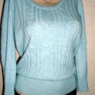 NWOT F&F 100% Cashmere Aqua Sweater Sz 10