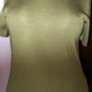 ANN TAYLOR Olive Green 100% Silk Sweater Sz M