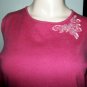ANN TAYLOR Rose Cotton Blend Beaded Sweater Sz M