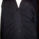 BCBGMAXAZRIA Black Cotton Blend Cardigan Sweater Sz L