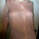 NWT TALBOTS Petites Pale Pink Cardigan Sweater Sz 12P