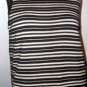 NWT EDDIE BAUER Sleeveless Blk/Wht Sweater Sz M