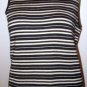 NWT EDDIE BAUER Sleeveless Blk/Wht Sweater Sz M