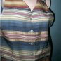 NWOT ROPER Unlined Stripe front, blue back Vest Sz S