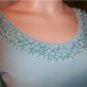 BOB MACKIE Aqua Beaded Sweater Sz PS