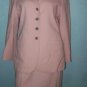 KASPER Petite Pale Pink Wool Crepe Suit Sz 10P