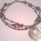 Red Lampwork Glass Necklace