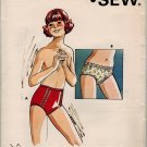 Kwik Sew 723 70s Girl's BIKINI/PANTIES **UNCUT and UNOPENED** Vintage Sewing Pattern