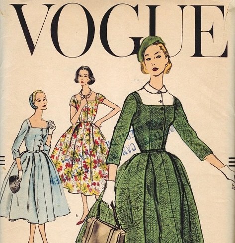 Vogue 9015 50s Superb Retro Dickey DRESS Vintage Sewing Pattern *UNCUT*