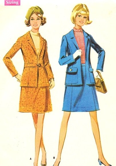 McCall's 9462 60s *UNCUT SUIT w/JACKET SKIRT BLOUSE BELT Vintage Sewing Pattern