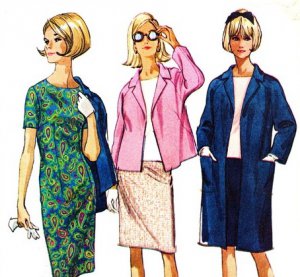 McCall's 8059 60s *UNCUT Half Size COAT or JACKET, DRESS or BLOUSE & SKIRT Vintage Sewing Pattern
