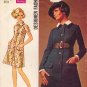 Simplicity 8443 60s Mod Designer Fashion COAT-DRESS Vintage Sewing Pattern