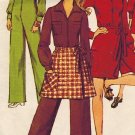 Simplicity 8455 60s Mod JUMPSUIT and MINI Wrap SKIRT Vintage Sewing Pattern