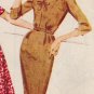 McCall's 5707 60s Half Size V-NECK DRESS w/ Slim or Full Skirt, Vintage Sewing Pattern