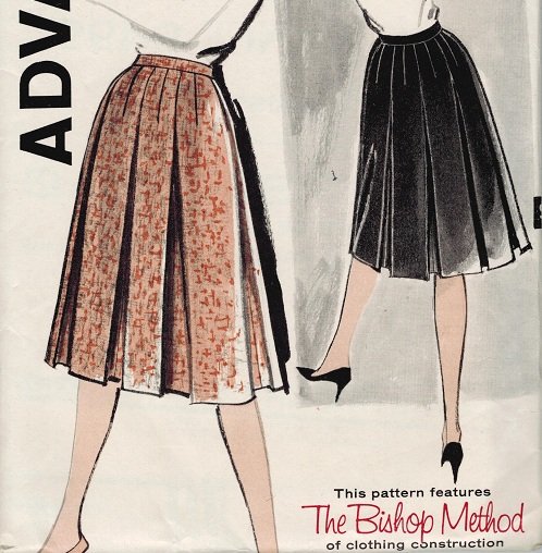 Advance 9499 60s Gorgeous SKIRT Inverted Pleat Vintage Sewing Pattern