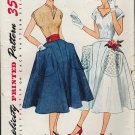 Simplicity 3927 50s Awesome Cuffed BLOUSE & Full SKIRT Vintage Sewing Pattern