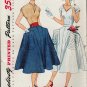 Simplicity 3927 50s Awesome Cuffed BLOUSE & Full SKIRT Vintage Sewing Pattern