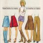 Simplicity 9628 70s Leather Hip-Hugger, SHORT SHORTS, SKIRT. or PANTS Vintage Sewing Pattern