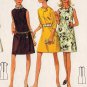 Butterick 4818 60s Womens' Mod DRESS Asymmetrical Button Detail Vintage Sewing Pattern