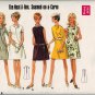 Butterick 4818 60s Womens' Mod DRESS Asymmetrical Button Detail Vintage Sewing Pattern