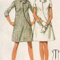 Butterick 4818 60s Womens' Mod DRESS Asymmetrical Button Detail Vintage Sewing Pattern