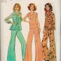 Simplicity 6668 70s Half Size SHIRT-JACKET, TOP & WIDE LEG PANTS Vintage Sewing Pattern