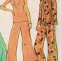 Simplicity 6668 70s Half Size SHIRT-JACKET, TOP & WIDE LEG PANTS Vintage Sewing Pattern