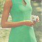 Simplicity 5564 70s Uncut "Designer Fashion" Keyhole DRESS Vintage Sewing Pattern * UNCUT & FF