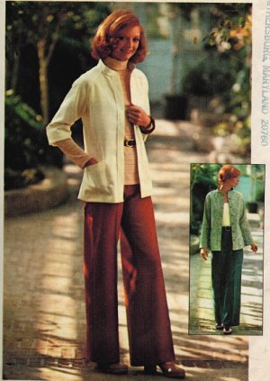 Simplicity 7024 70s Uncut JACKET & PANTS Vintage Sewing Pattern