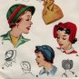 McCall 1538 1950s Ladies HATs & BAG Vintage Sewing Pattern
