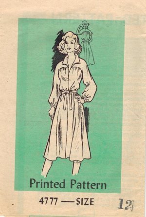 Workbasket 4777 1970s Mail Order Vintage DRESS Sewing Pattern