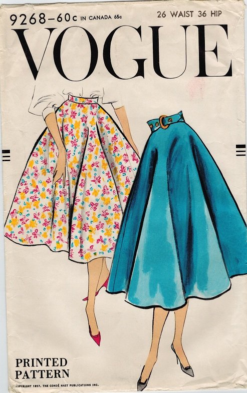 circle skirt pattern 50s