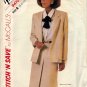McCall's 9470 80s Inverted Pleat SUIT w/Jacket & Skirt Vintage Sewing Pattern