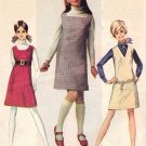 Simplicity 7778 60s Cute JUMPER DRESS Vintage Sewing Pattern Bust 32