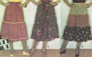McCall's 5696 70s Tiered & Ruffled Peasant Skirt Vintage Sewing Pattern