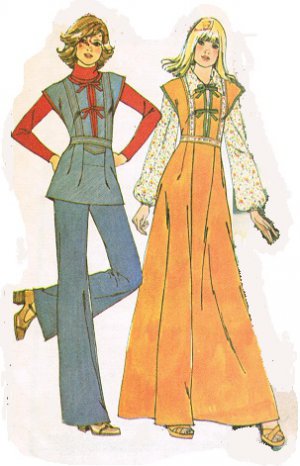McCall's 5261 70s *UNCUT Apron Look WRAP JUMPER Vintage Sewing Pattern