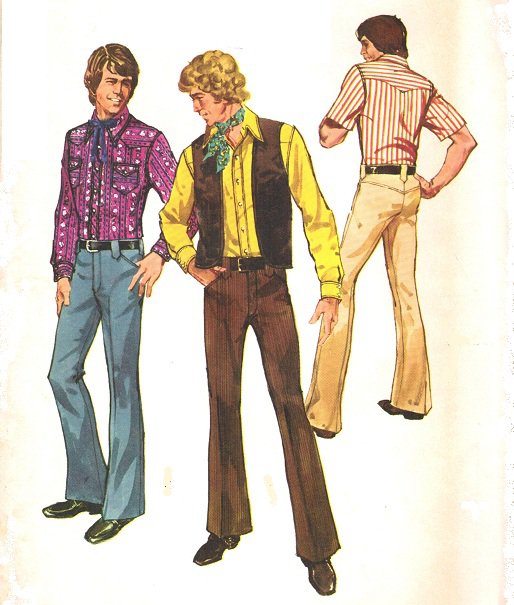 Simplicity 5048 70s Men's SHIRT, VEST & PANTS Western Style Retro ...
