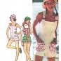 Simplicity 5631 70s Vintage Misses RETRO Short Short OVERALLS and HAT Sewing Pattern
