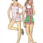 Simplicity 5631 70s Vintage Misses RETRO Short Short OVERALLS and HAT Sewing Pattern