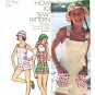 Simplicity 5631 70s Vintage Misses RETRO Short Short OVERALLS and HAT Sewing Pattern