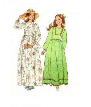 70s flower pattern dress