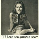 Simplicity 6121 Vintage UNCUT 60s DRESS or JUMPER Sewing Pattern & Original Print Ad - Julie Newmar