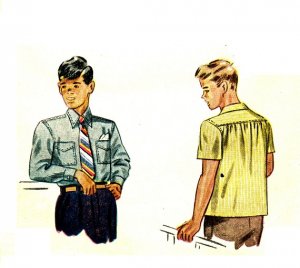 Simplicity 1503 Vintage 40s WWII Era Boys SHIRT Sewing Pattern