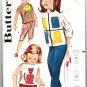 Butterick 2301 Vintage 60s Mondrian Look Girls TOP with Appliques, SHORTS and PANTS Sewing Pattern