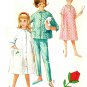 Simplicity 5217 Vintage 60s Girls Bed Jacket, Robe and Pants with Rose Applique Sewing Pattern