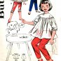 Butterick 9618 Vintage 60s Sweet Yoked Smock Top with Pants and Applique Sewing Pattern