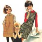 McCall's 6971 Vintage 60s Girls' Helen Lee design Dress or Jumper-Patch Pkt & T-Neck Sewing Pattern