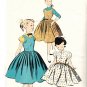 Advance 7759 Vintage 50s UNCUT Girls' Rockin' Pinafore Jumper and Demur Dress Sewing Pattern