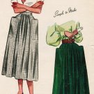 Vintage Simplicity 2305 40s Sewing Pattern  SWING ERA Dirndl Skirt with HUGE Pockets waist 24